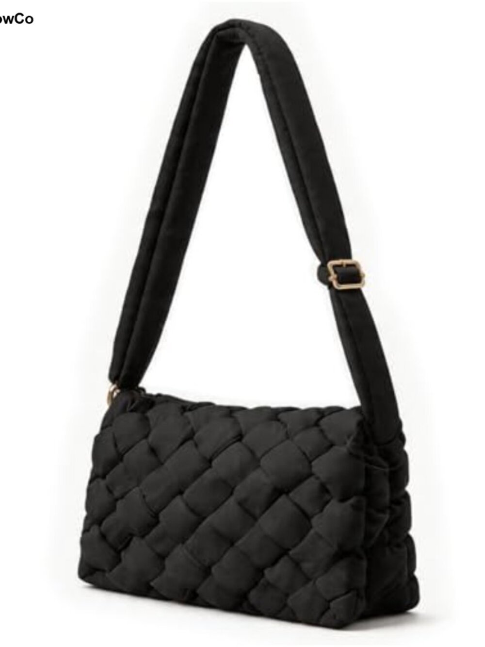Puffer Crossbody Bag Women Lightweight Quilted Woven Purse Adjustable Strap